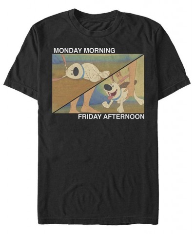Men's Monday to Friday Short Sleeve Crew T-shirt Black $20.99 T-Shirts