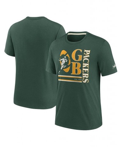 Men's Green Green Bay Packers Wordmark Logo Tri-Blend T-shirt $25.49 T-Shirts