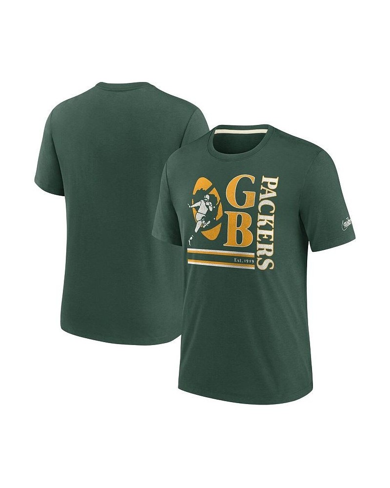 Men's Green Green Bay Packers Wordmark Logo Tri-Blend T-shirt $25.49 T-Shirts