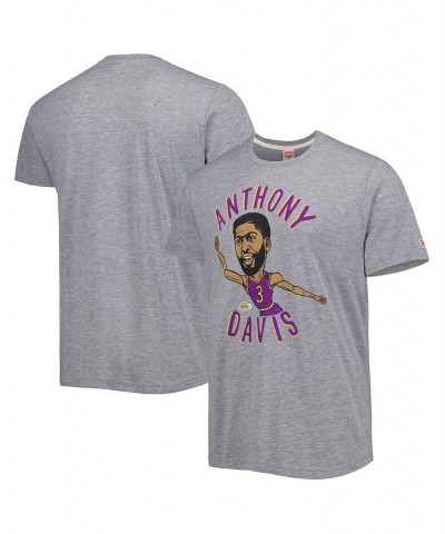 Men's Anthony Davis Gray Los Angeles Lakers Caricature Tri-Blend T-shirt $19.75 T-Shirts