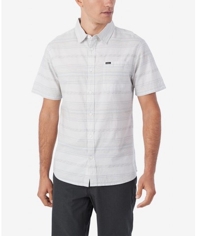 Seafaring Stripe Short Sleeves Standard Woven Shirt White $26.00 Shirts