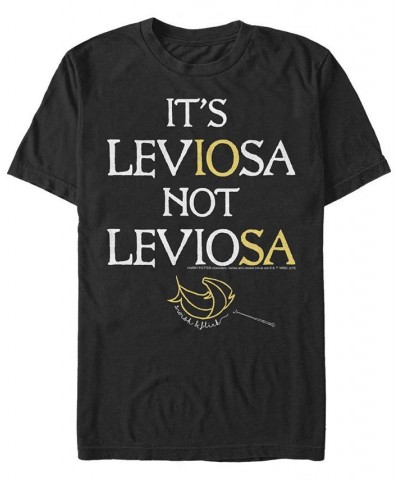 Men's Leviosa Short Sleeve Crew T-shirt Black $17.84 T-Shirts