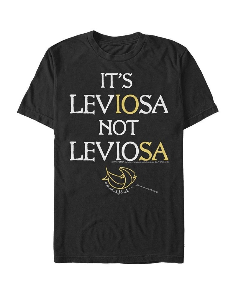 Men's Leviosa Short Sleeve Crew T-shirt Black $17.84 T-Shirts