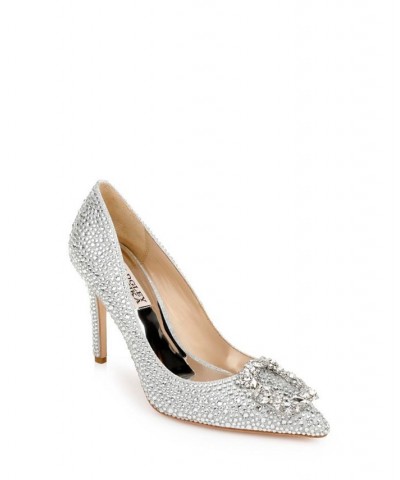 Women's Cher II Evening Pumps Silver $88.00 Shoes