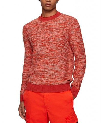 BOSS Men's Regular-Fit Wool Blend Sweater Red $75.20 Sweaters