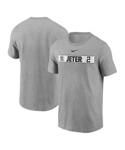 Men's Derek Jeter Heathered Gray New York Yankees Locker Room T-shirt $22.94 T-Shirts