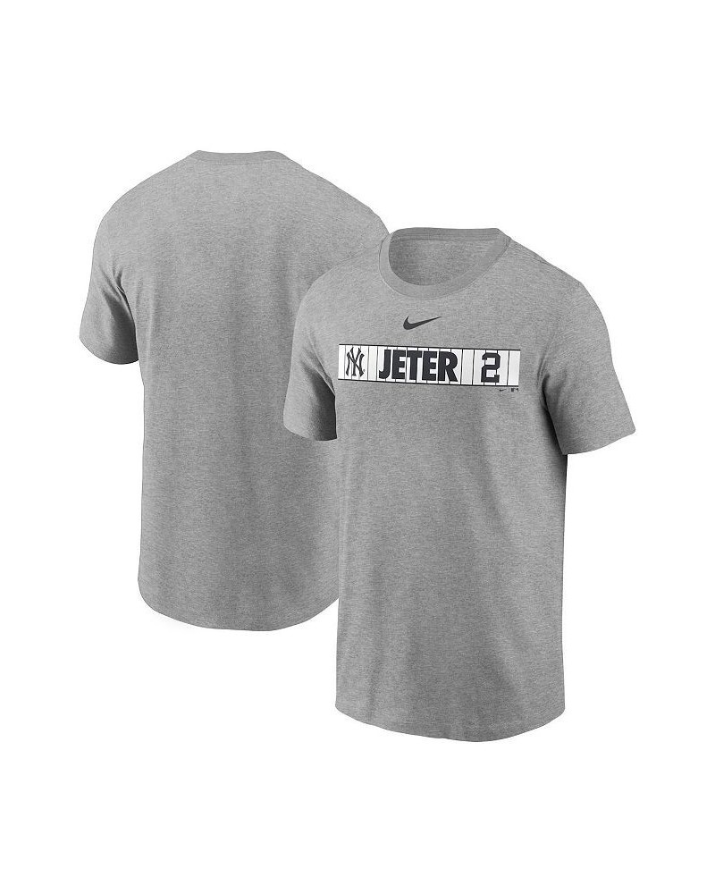 Men's Derek Jeter Heathered Gray New York Yankees Locker Room T-shirt $22.94 T-Shirts