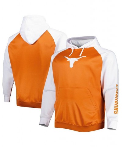 Men's Texas Orange Texas Longhorns Big and Tall Raglan Fleece Pullover Hoodie $36.00 Sweatshirt