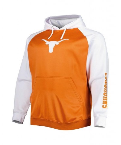 Men's Texas Orange Texas Longhorns Big and Tall Raglan Fleece Pullover Hoodie $36.00 Sweatshirt