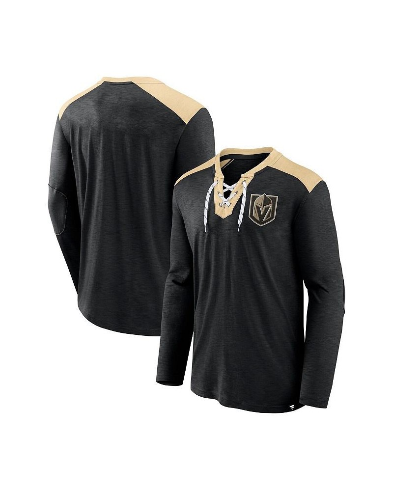 Men's Branded Black, Gold Vegas Golden Knights Special Edition 2.0 Long Sleeve Lace-Up T-shirt $23.96 T-Shirts