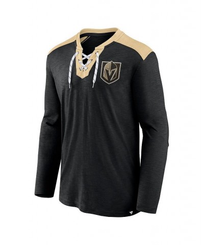 Men's Branded Black, Gold Vegas Golden Knights Special Edition 2.0 Long Sleeve Lace-Up T-shirt $23.96 T-Shirts