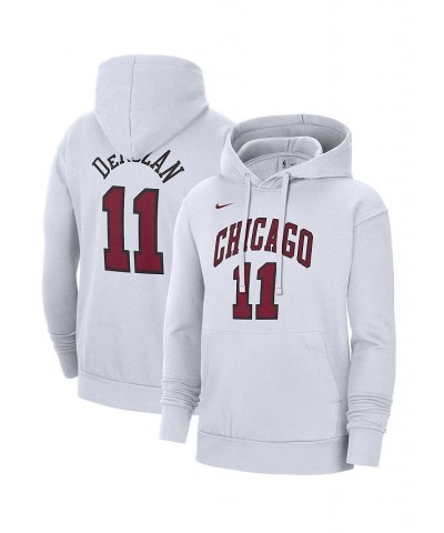 Men's Demar Derozan White Chicago Bulls 2022/23 City Edition Name and Number Pullover Hoodie $34.00 Sweatshirt