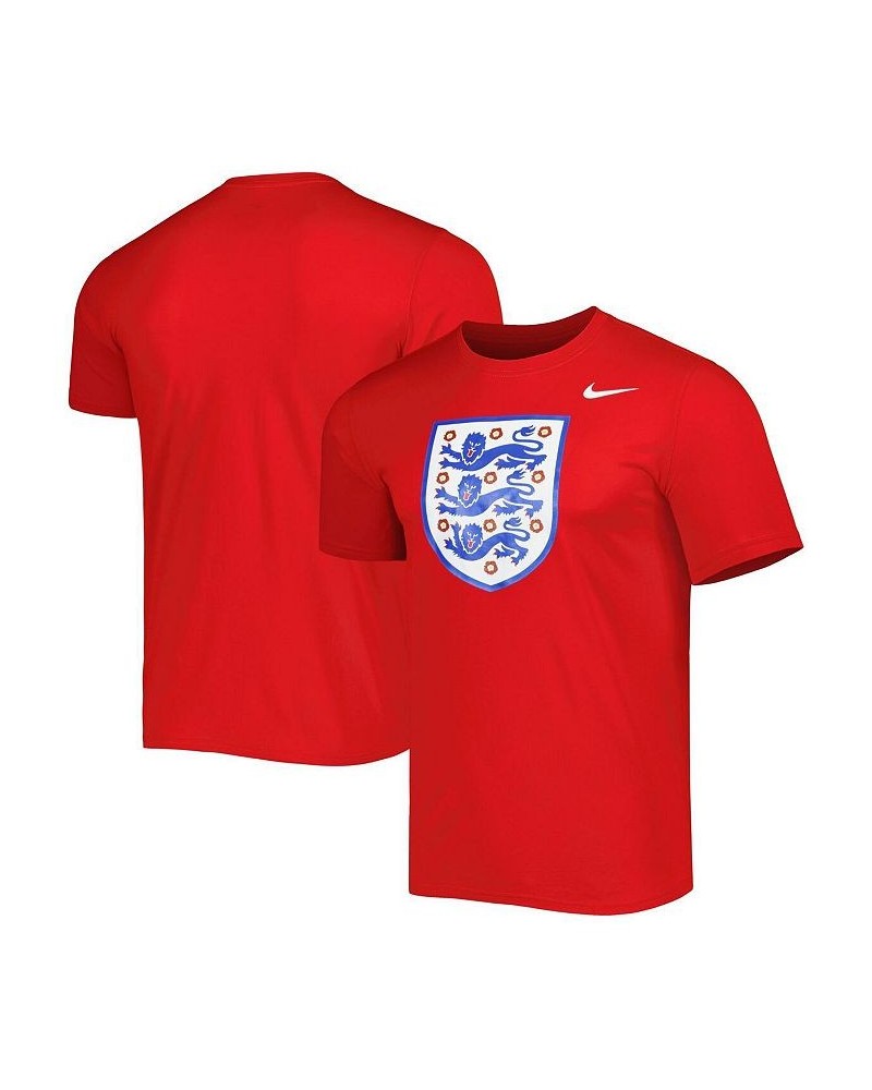 Men's Red England National Team Primary Logo Legend Performance T-shirt $22.94 T-Shirts