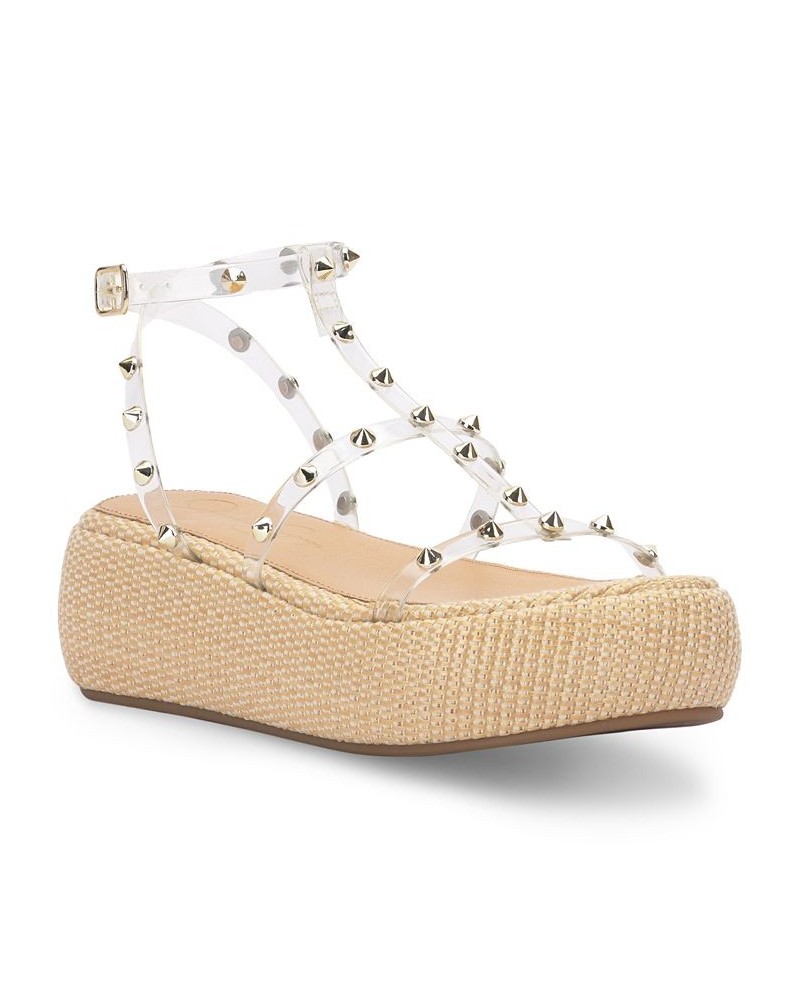 Women's Pascha Studded Platform Sandals Multi $42.72 Shoes