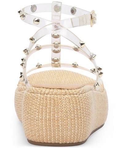 Women's Pascha Studded Platform Sandals Multi $42.72 Shoes