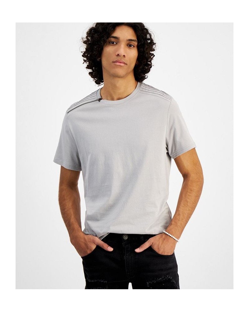 I.N.C. International Concepts Men's Zip T-Shirt Silver $12.81 T-Shirts