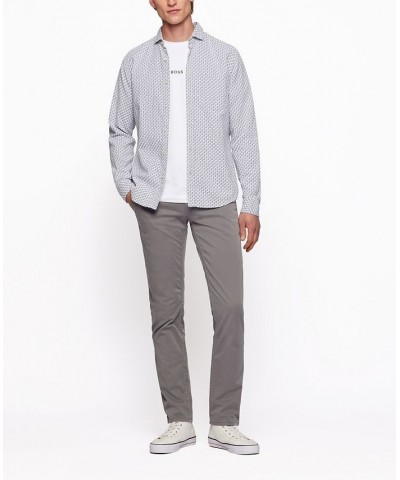 BOSS Men's Slim-Fit Trousers Gray $74.26 Pants