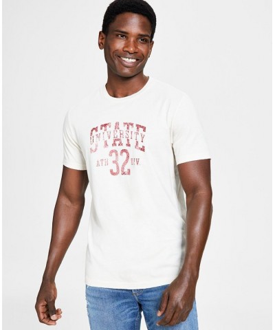 Men's State University Graphic T-Shirt White $8.40 T-Shirts