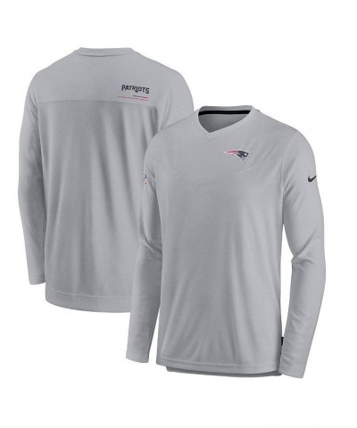 Men's Gray New England Patriots 2022 Sideline Coach Chevron Lock Up Performance Long Sleeve T-shirt $32.20 T-Shirts