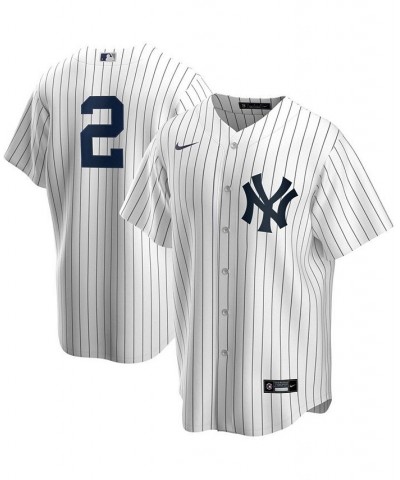 Men's Derek Jeter White and Navy New York Yankees Replica Jersey $60.90 Jersey