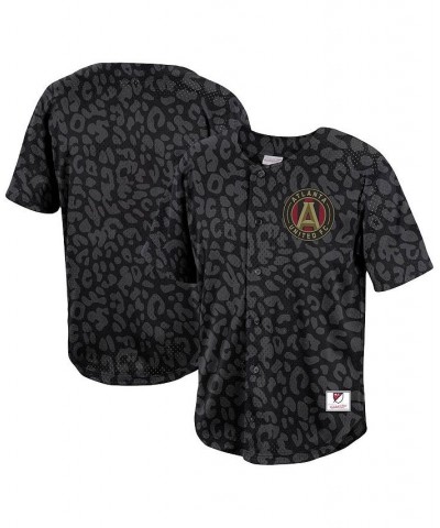 Men's Black Atlanta United FC Wildlife Mesh Button-Up Shirt $68.60 Shirts