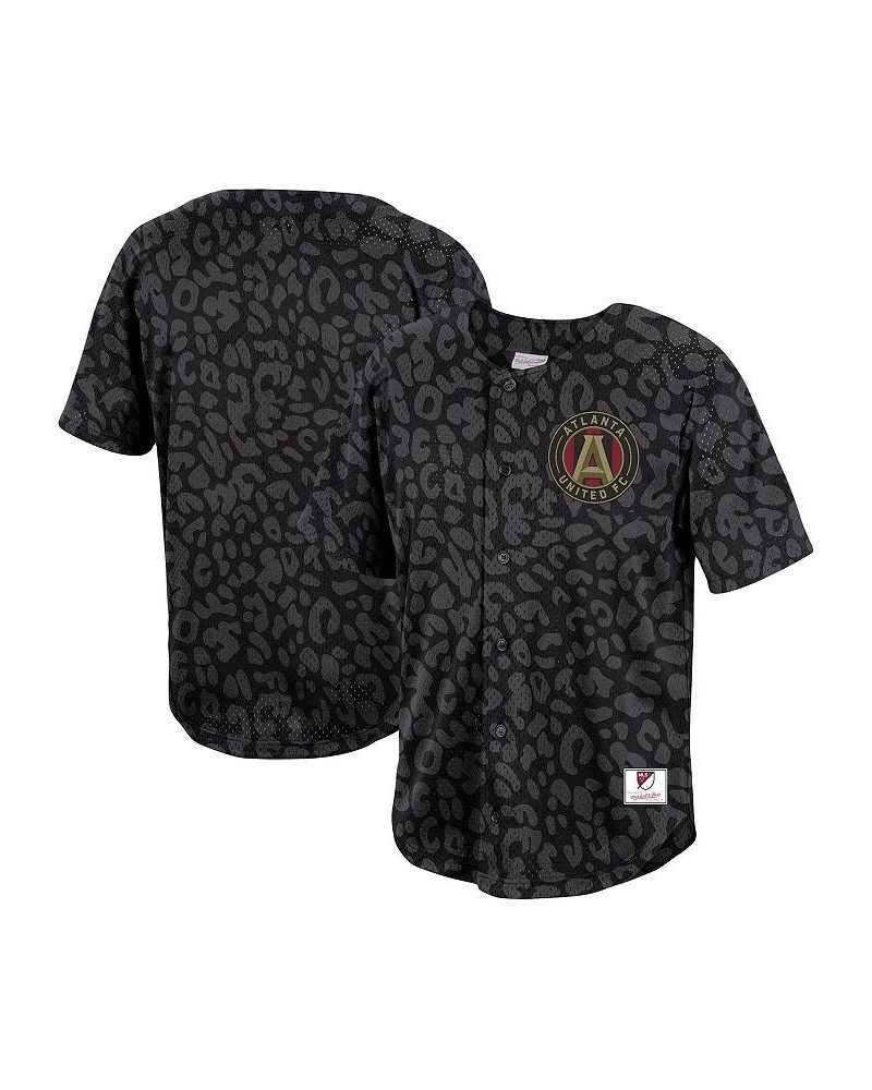 Men's Black Atlanta United FC Wildlife Mesh Button-Up Shirt $68.60 Shirts