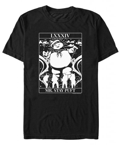 Men's Ghostbusters Puft Tarot Short Sleeves T-shirt Black $18.19 T-Shirts