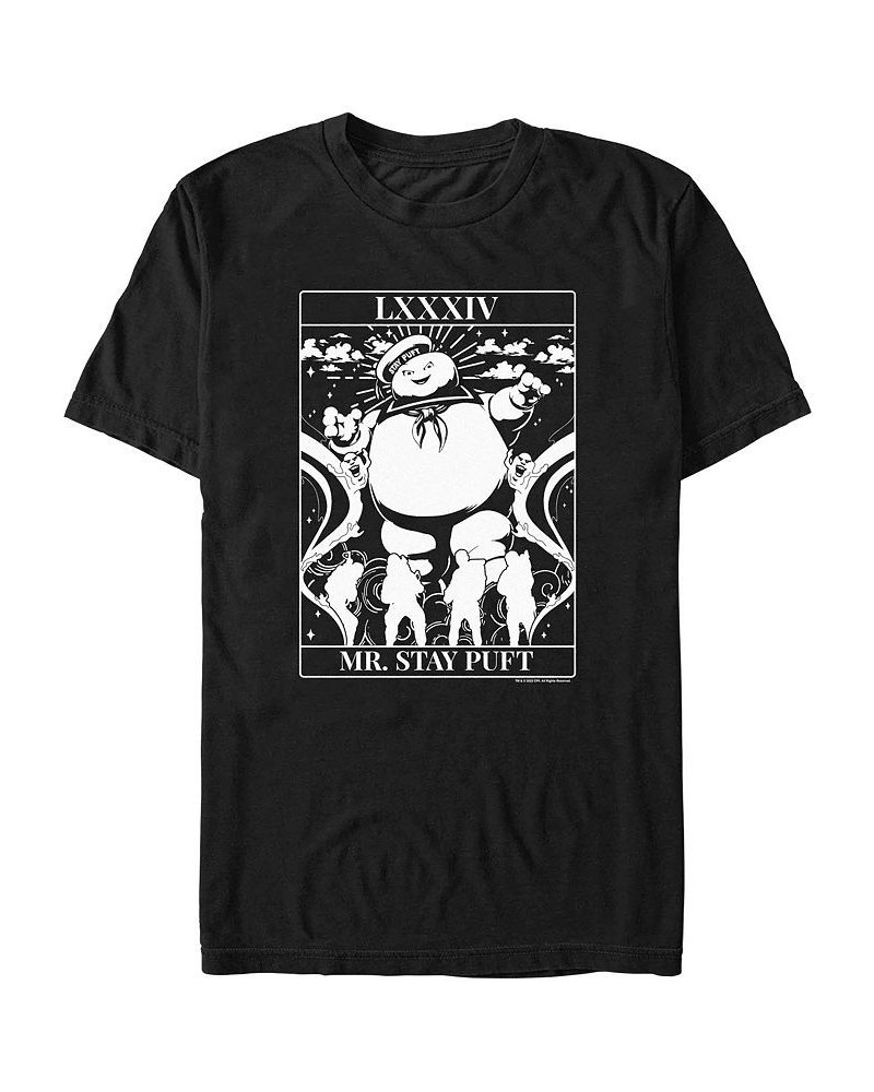 Men's Ghostbusters Puft Tarot Short Sleeves T-shirt Black $18.19 T-Shirts