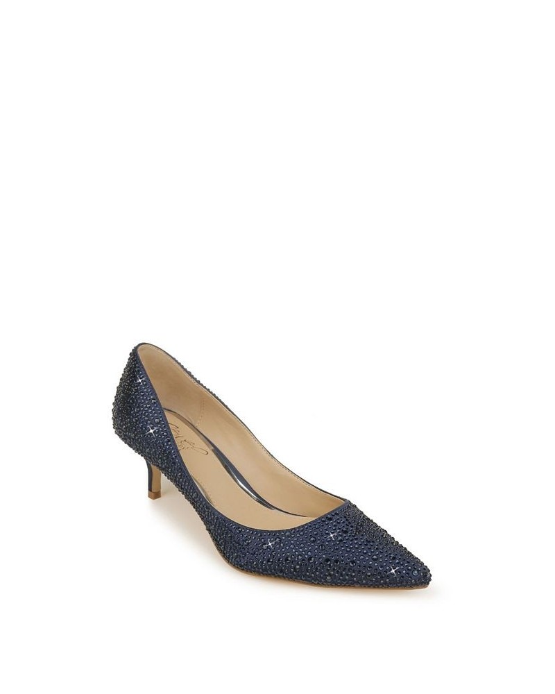 Women's Frenchie Evening Pumps Blue $54.50 Shoes