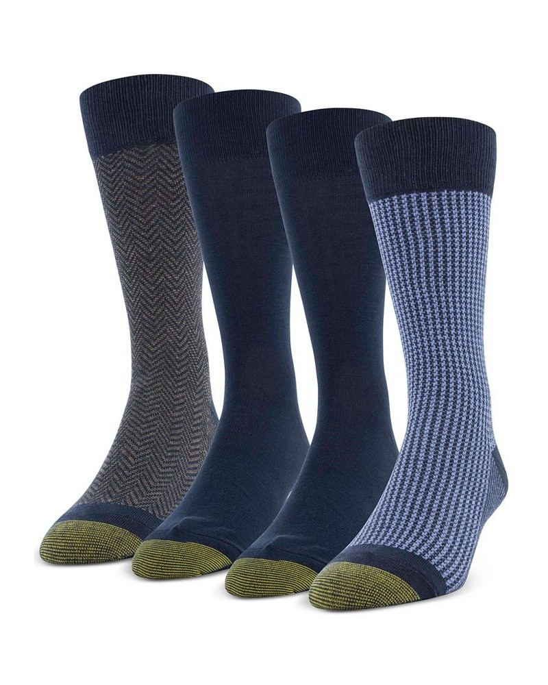 Men's 4-Pack Casual Classic Crew Socks Blue $12.38 Socks