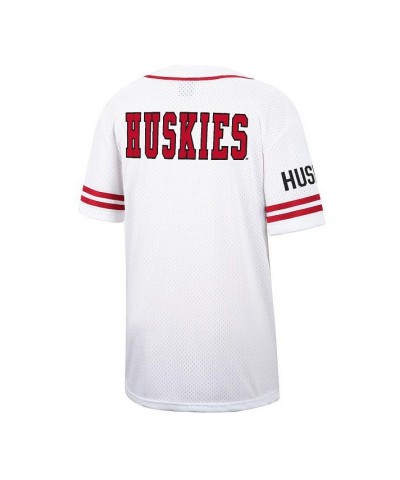 Men's White Northeastern Huskies Free-Spirited Full-Button Baseball Jersey $39.74 Jersey