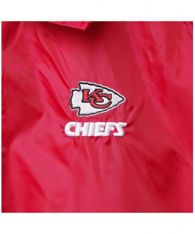 Men's Red Kansas City Chiefs Coaches Classic Raglan Full-Snap Windbreaker Jacket $24.00 Jackets