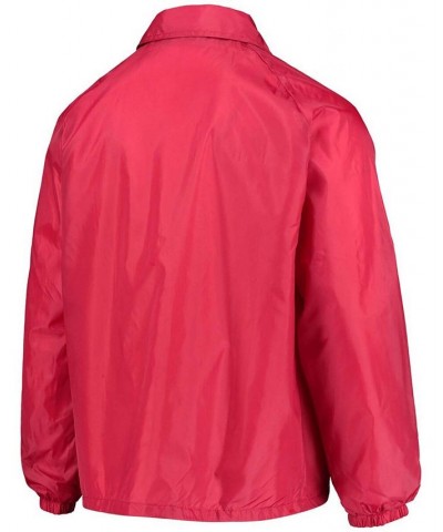 Men's Red Kansas City Chiefs Coaches Classic Raglan Full-Snap Windbreaker Jacket $24.00 Jackets