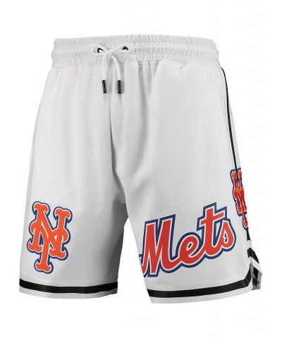 Men's White New York Mets Team Logo Shorts $39.95 Shorts