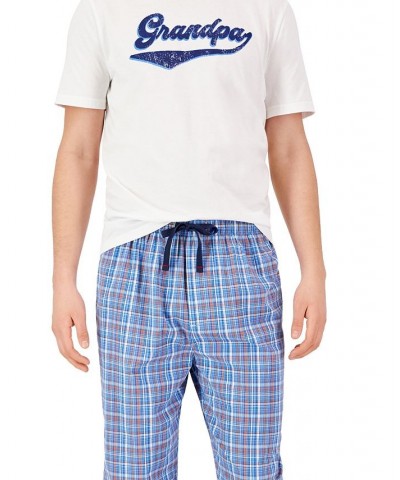 Men's 'Grandpa' Top & Plaid Pants 2-Pc. Pajama Set Blue $29.40 Pajama