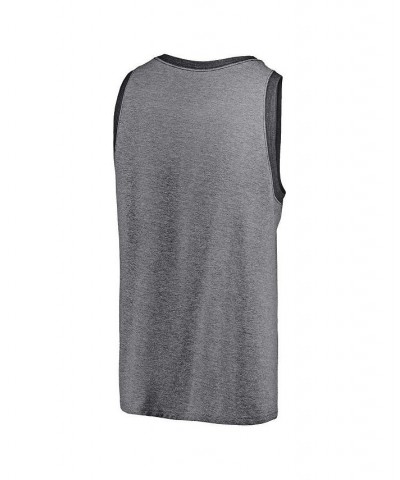 Men's Branded Heathered Gray and Heathered Charcoal Pittsburgh Steelers Famous Tri-Blend Tank Top $20.00 T-Shirts