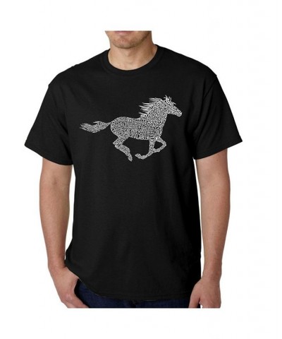 Mens Word Art T-Shirt - Mustang Black $18.89 T-Shirts