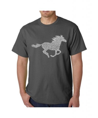 Mens Word Art T-Shirt - Mustang Black $18.89 T-Shirts