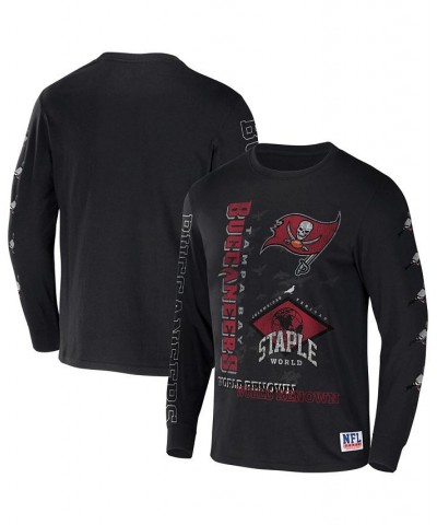Men's NFL X Staple Black Tampa Bay Buccaneers World Renowned Long Sleeve T-shirt $18.06 T-Shirts