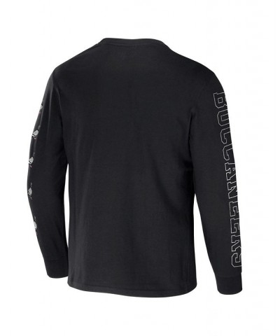 Men's NFL X Staple Black Tampa Bay Buccaneers World Renowned Long Sleeve T-shirt $18.06 T-Shirts