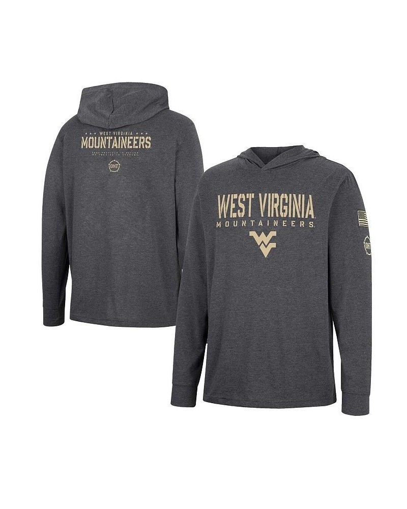 Men's Charcoal West Virginia Mountaineers Team OHT Military-Inspired Appreciation Hoodie Long Sleeve T-shirt $31.89 T-Shirts