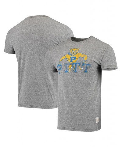 Men's Heathered Gray Pitt Panthers Team Vintage-Like Tri-Blend T-shirt $18.00 T-Shirts