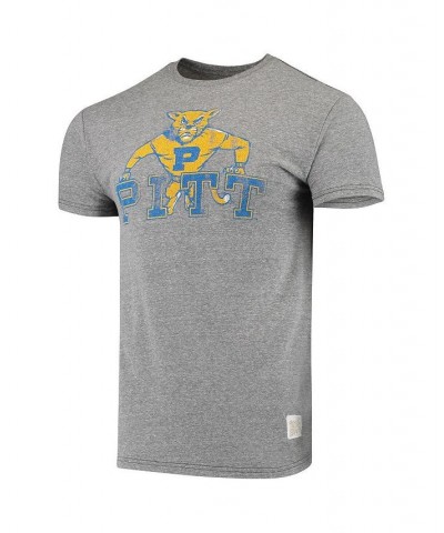 Men's Heathered Gray Pitt Panthers Team Vintage-Like Tri-Blend T-shirt $18.00 T-Shirts