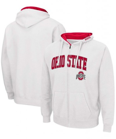 Men's White Ohio State Buckeyes Arch Logo 3.0 Full-Zip Hoodie $23.03 Sweatshirt