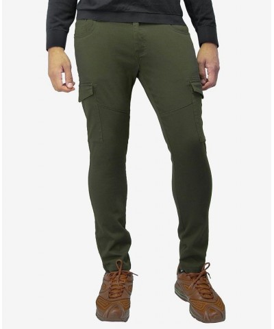 Men's Slim Fit Commuter Chino Pant with Cargo Pockets Green $24.15 Pants