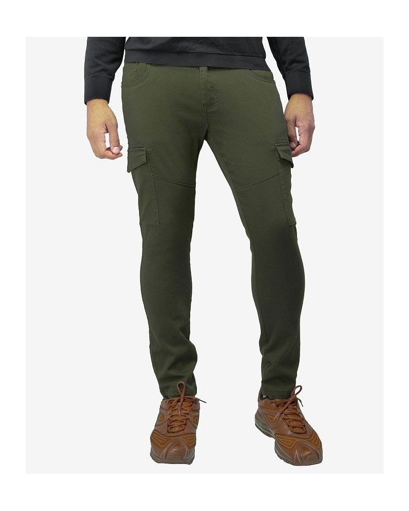 Men's Slim Fit Commuter Chino Pant with Cargo Pockets Green $24.15 Pants