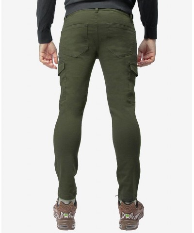 Men's Slim Fit Commuter Chino Pant with Cargo Pockets Green $24.15 Pants