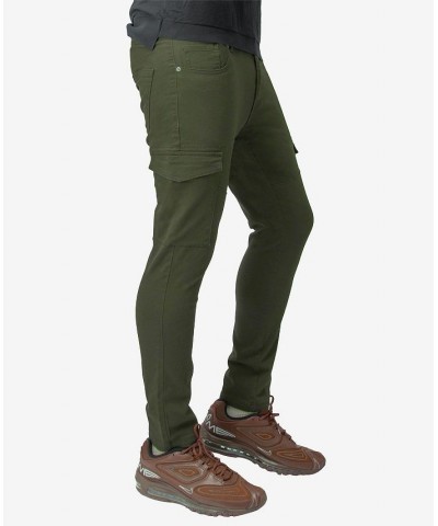 Men's Slim Fit Commuter Chino Pant with Cargo Pockets Green $24.15 Pants