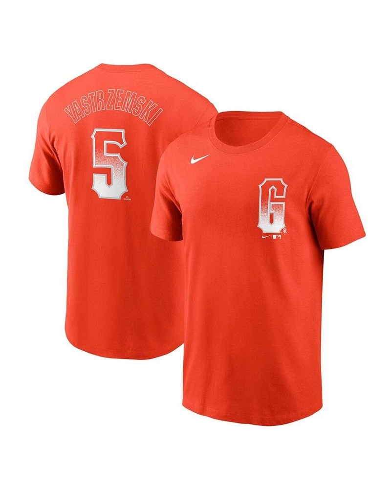 Men's Mike Yastrzemski Orange San Francisco Giants 2021 City Connect Name Number T-shirt $17.20 T-Shirts