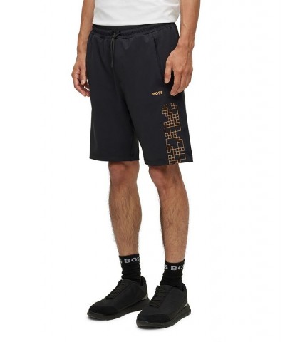 BOSS Men's Glow-In-The-Dark Artwork Active-Stretch Drawstring Shorts Black $44.80 Shorts